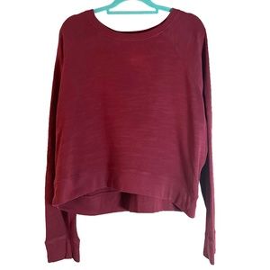 J. Crew Maroon Vintage Fleece Sweater Women's Large